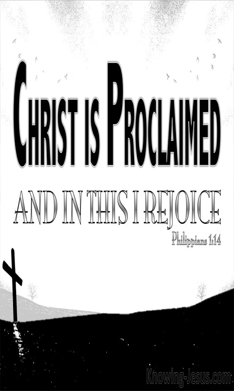 Philippians 1:18 Christ Is Proclaimed (black)